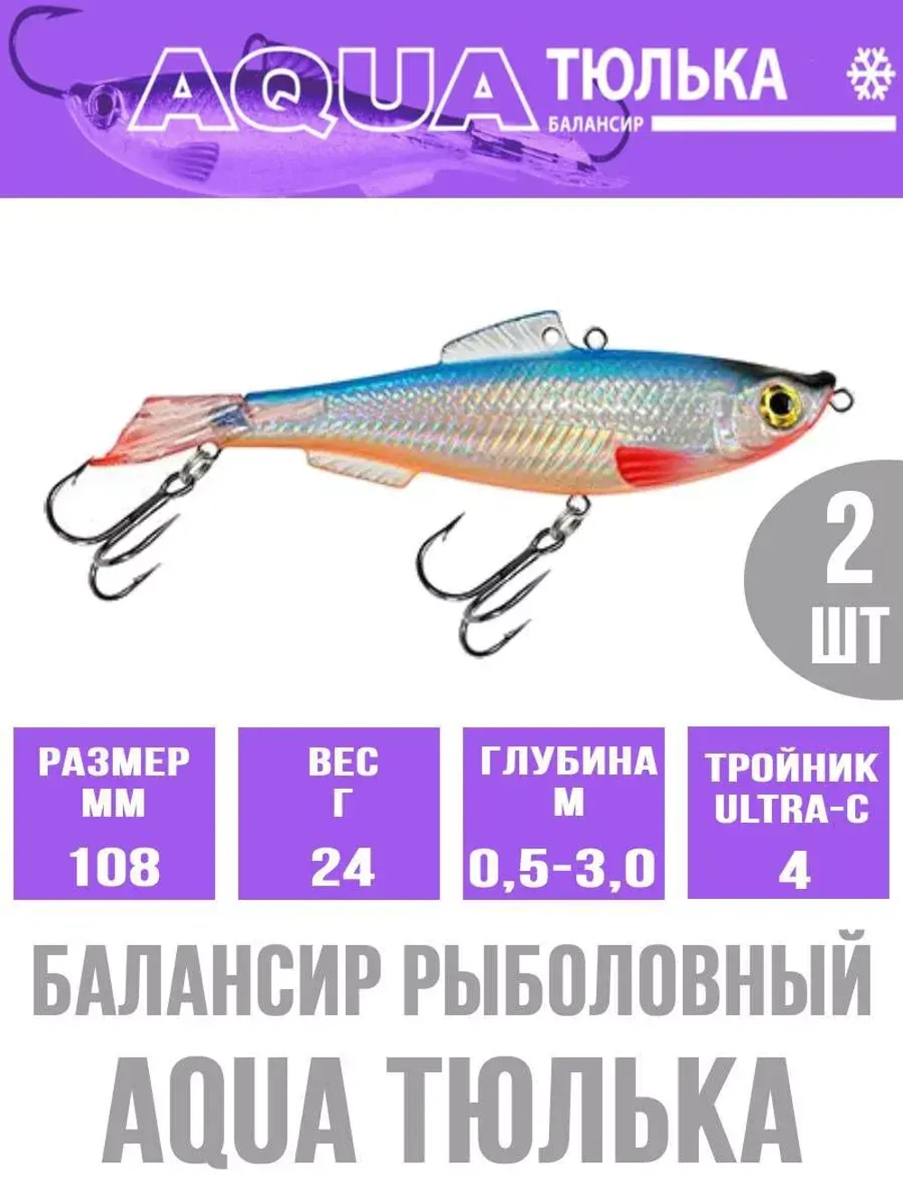 Балансир для рыбалки AQUA ТЮЛЬКА