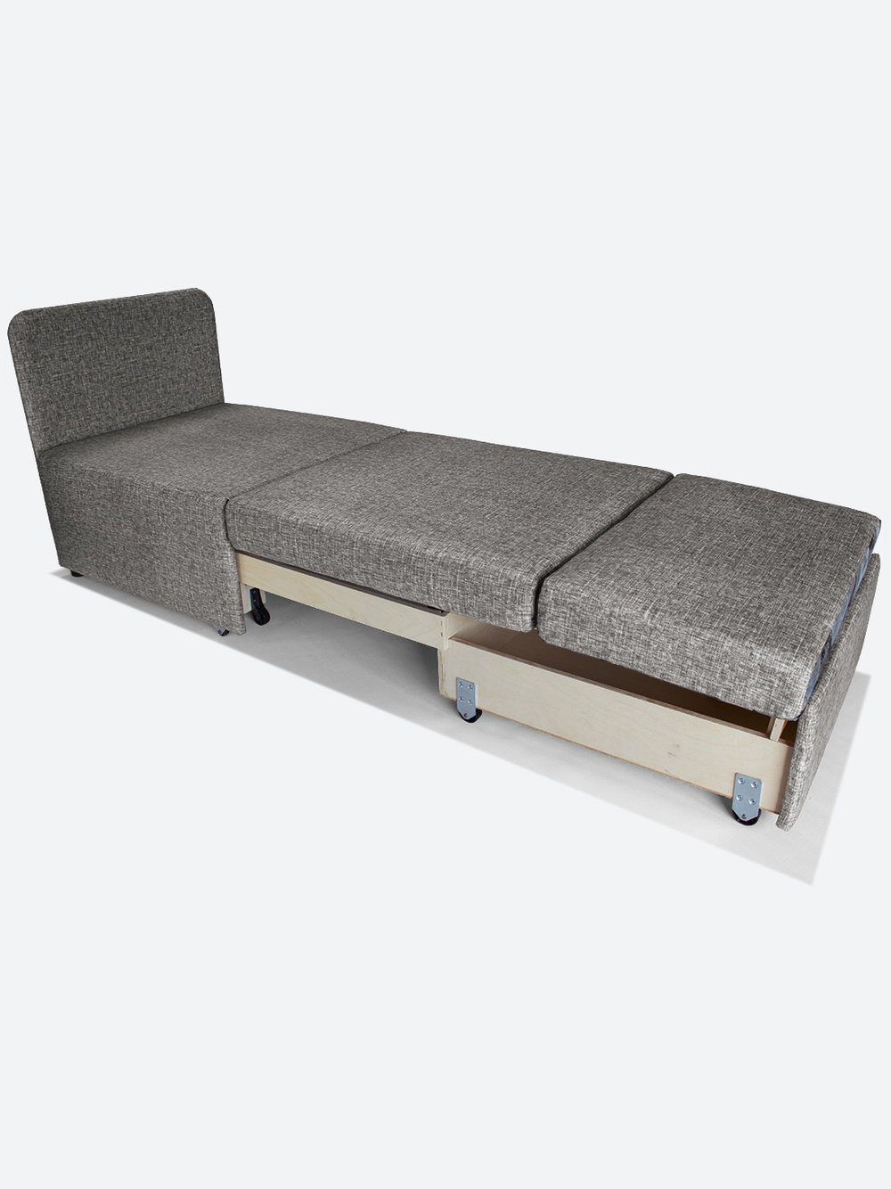 Кресло-кровать "Миник" Rich Quarz (серый), купон "Тигр"