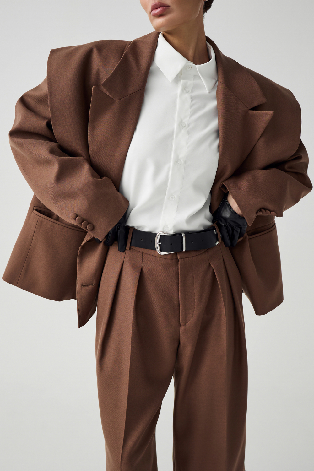 Шерстяной жакет с акцентными деталями