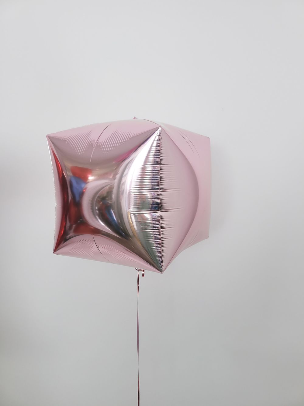Шар А 3D КУБ 15" Б/РИС Металлик Rose Gold (Розовое золото) (БГ-19)  Изображение3
