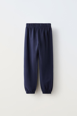 ZARA КОМПЛЕКТ ИЗ БРЮК И ТОЛСТОВКИ С НАДПИСЬЮ, МОРСКОЙ СИНИЙ