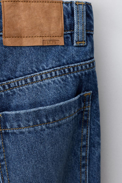 ZARA ДЖИНСЫ СВОБОДНОГО КРОЯ, ВЫЦВЕТШИЙ СИНИЙ