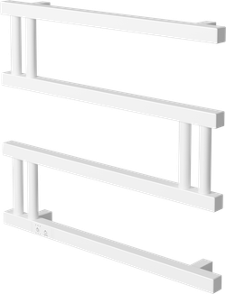 Полотенцесушитель электрический EWRIKA Пенелопа M 55x60 см, подключение справа, слева, матовый белый, М-образный, из стали