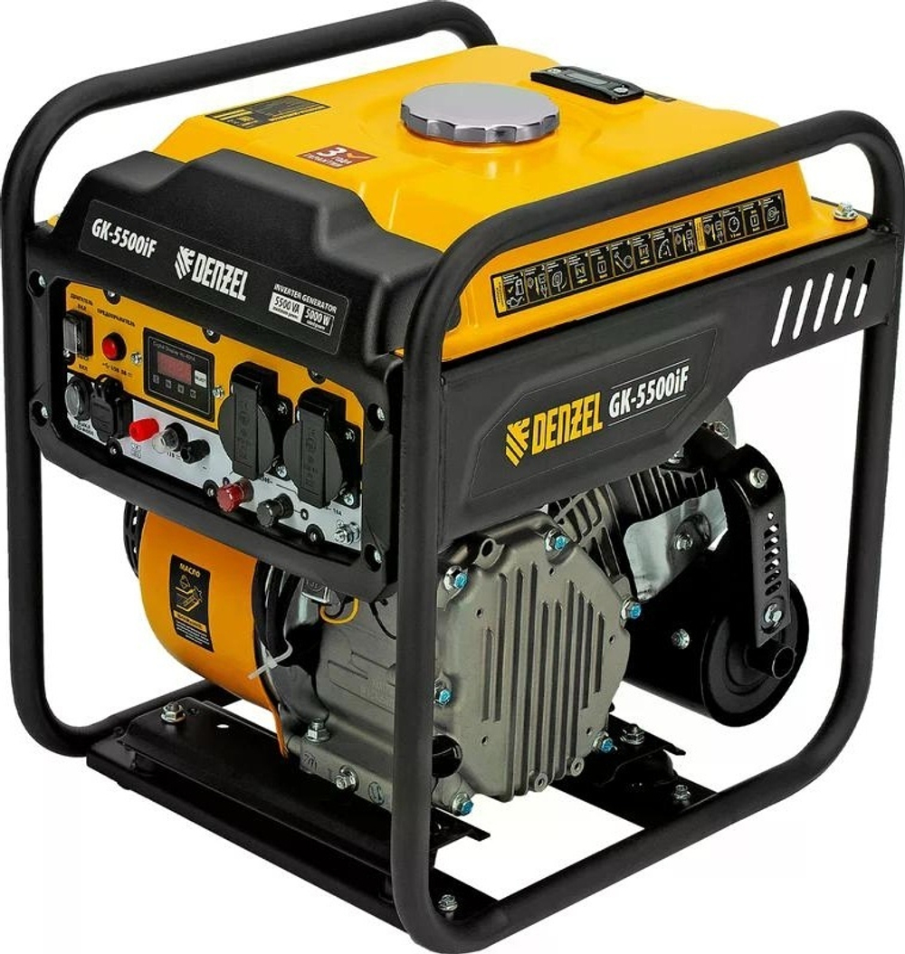 Генератор инверторный Denzel GK-5500iF, 5,5 кВт, 230 В, ручной старт