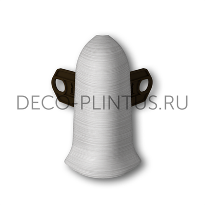 Наружный угол плинтуса IDEAL Классик 55 мм. 1 шт. 186 Алюминий