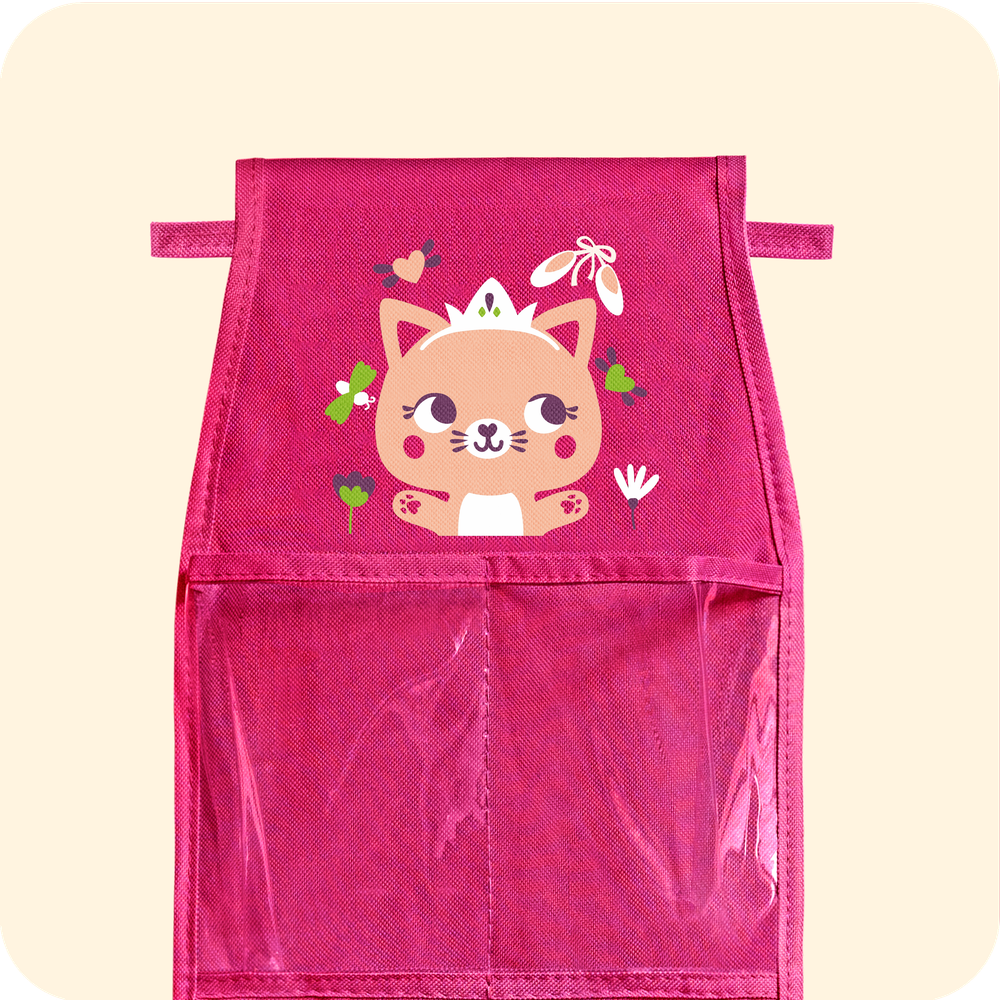 Кармашки для детского сада, на липучке. Кошечка балерина