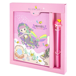 Записная книжка в футляре 20,0 см * 22,5 см , 7БЦ, Alingar, ламинация, замочек, ручка, 50 л., линия, "Русалка с жемчужиной"