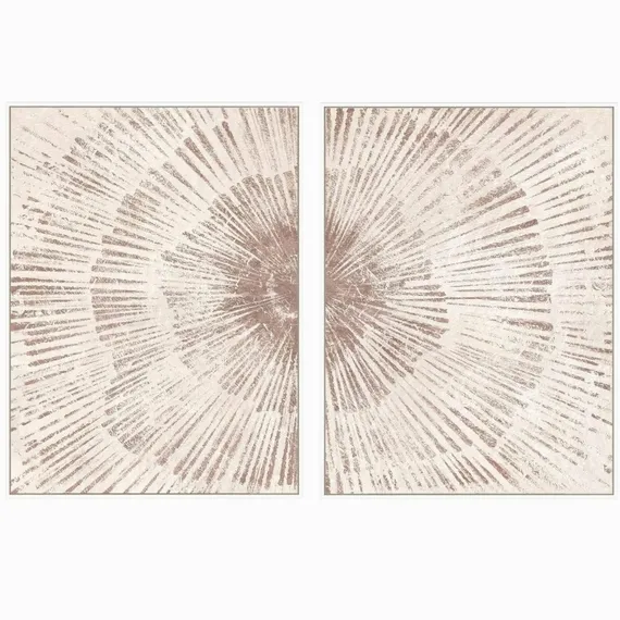 Набор 2 постеров Rayos Two Parts 180х140 см, бежевый, коричневый