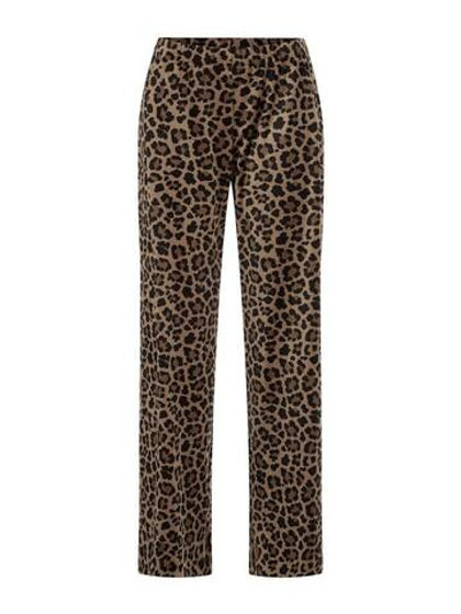 Marc Cain Брюки из велюра с анималистичным принтом