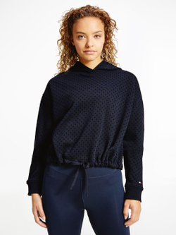 Женская Кофта теннисная Tommy Hilfiger Relaxed Polka Dot Hoodie - небесный