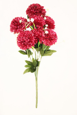 Букет Хризантем шар с листом