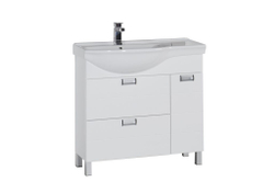 Тумба с раковиной Aquanet Сити 90 L белый