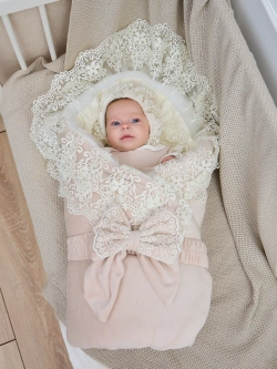 Конверт на выписку зима для новорожденных девочек