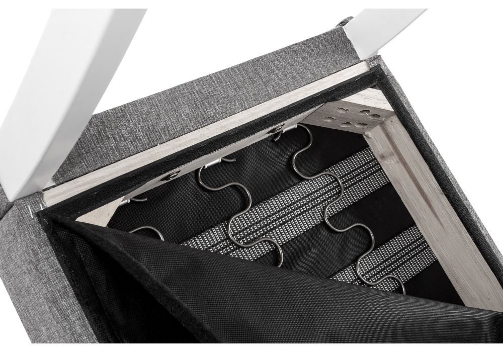 Стул Menson white / fabric pebble