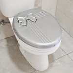 Сиденье для унитаза "Комфорт Люкс" серебристый перламутр/серебристый перламутр