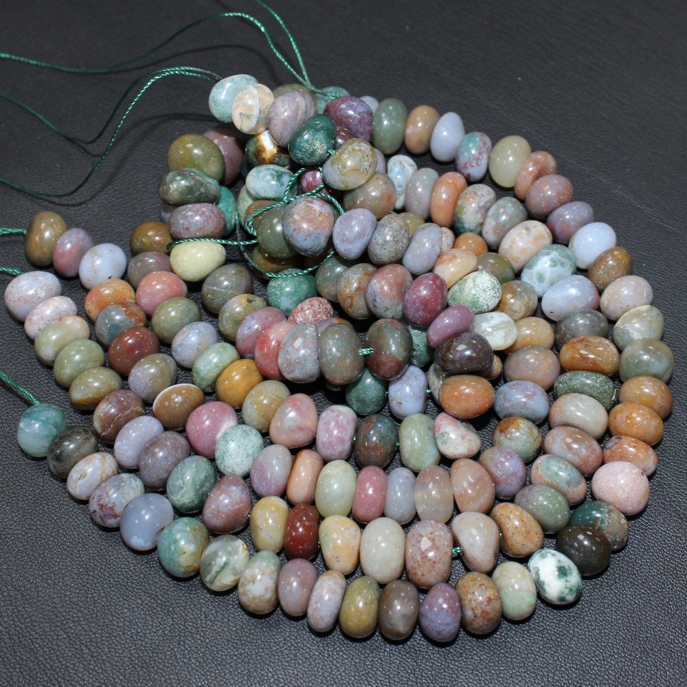 Агат индийский галтовка бусины 9-11мм