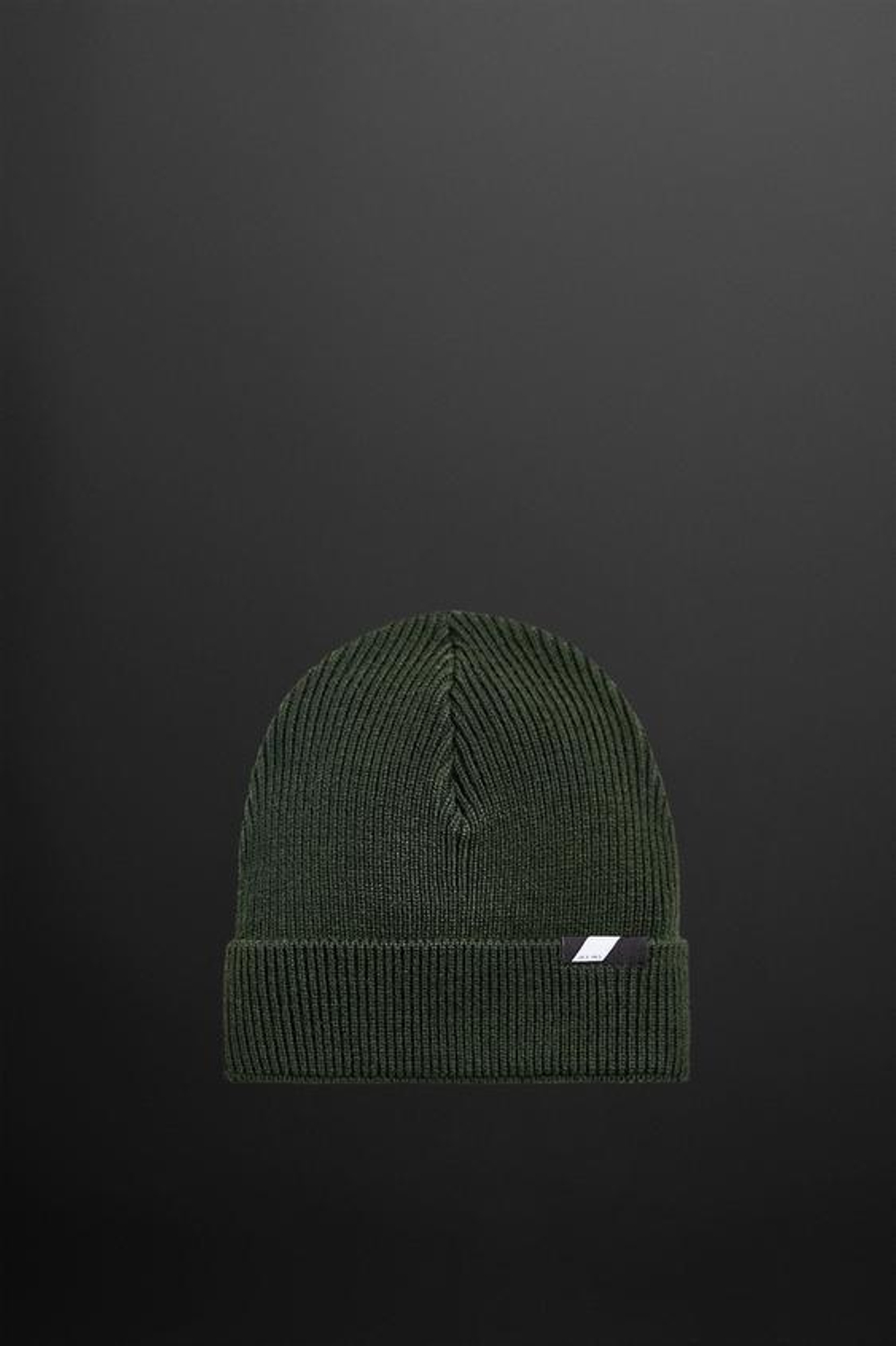 ZARA ТРИКОТАЖНАЯ ШАПКА С ФАКТУРНЫМ УЗОРОМ, ТЕМНЫЙ ХАКИ