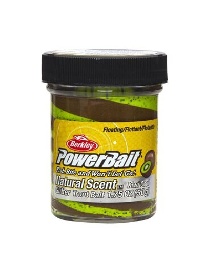 Паста форелевая Berkley PowerBait Natural Scent Glitter Trout Bait Fruits, 50 г, Kiwi Cool