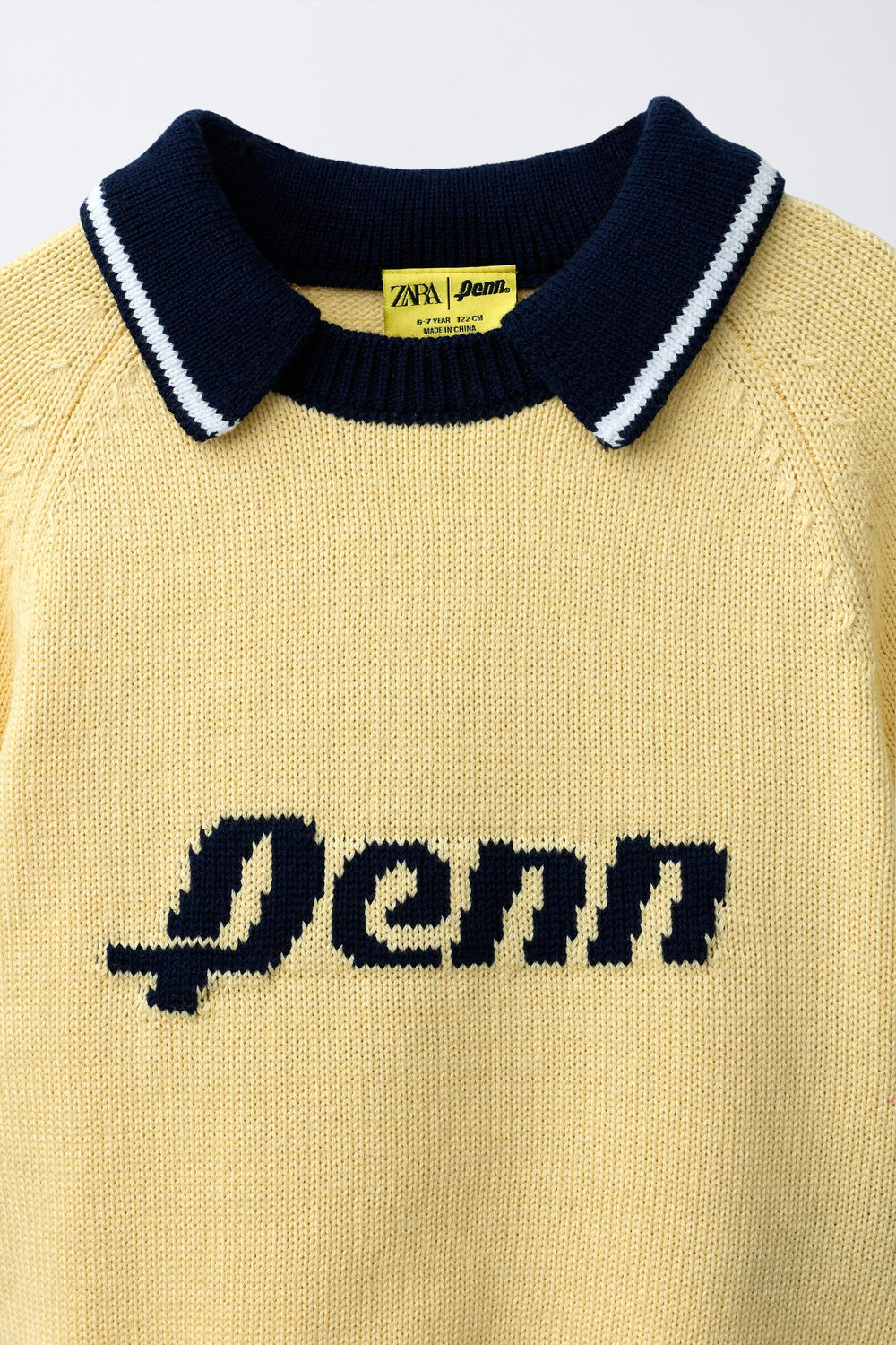 ZARA ПОЛО ВЯЗАННОЕ PENN ©, ЛИМОННЫЙ
