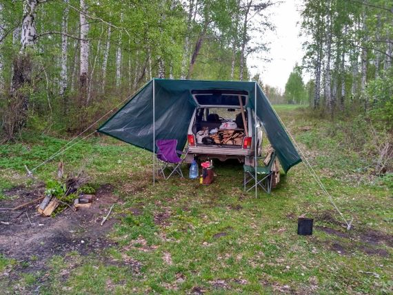 Тент тарпаулин, зеленый, 4 м х 6 м