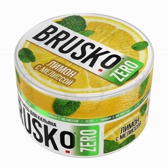 Бестабачная смесь для кальяна BRUSKO, 250 г, Лимон с мелиссой, Zero (М)
