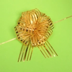 Бант для оформления подарка «Сияние» 5 см, d=15 см, Золото