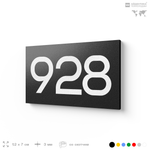 Номер на дверь 928, табличка на дверь для офиса, квартиры, кабинета, аудитории, склада, черная 120х70 мм, Айдентика Технолоджи
