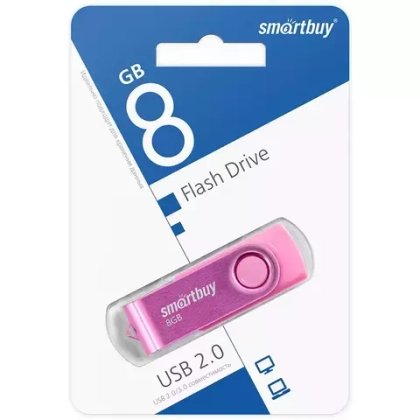 8GB USB Smartbuy Twist Pink