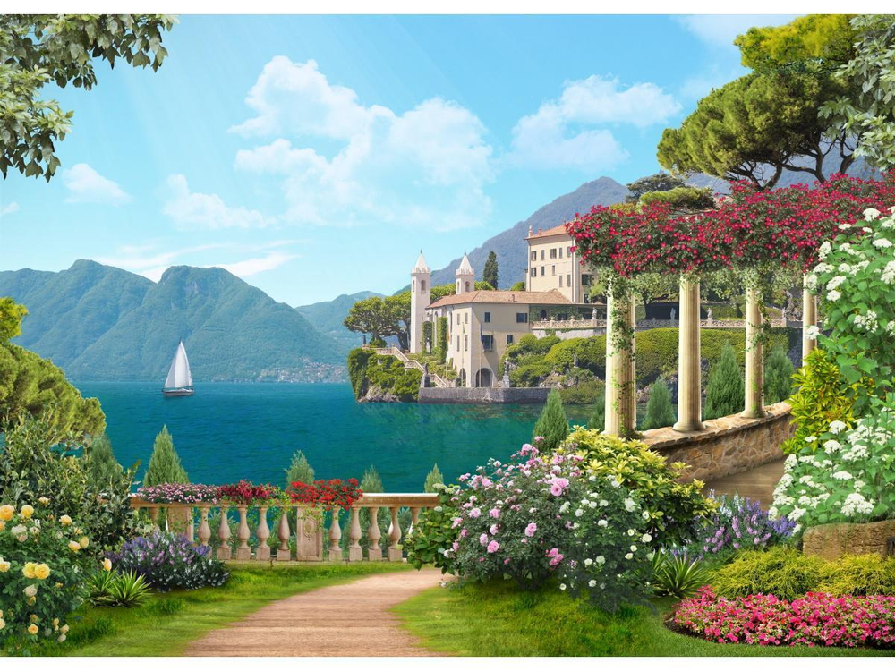 Алмазная мозаика 30х40см. "Солнечный день" блест. с полн.заполнен.на подрам. (Арт. НД-0504)