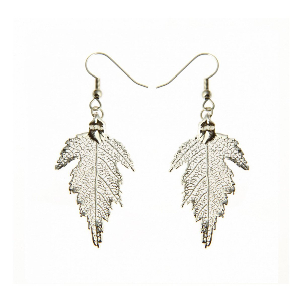 Серьги Ester Bijoux Шелковица в виде листьев LF57C-S BW