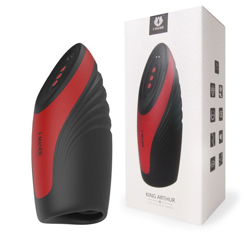 Черно-красный вибромастурбатор King Arthur