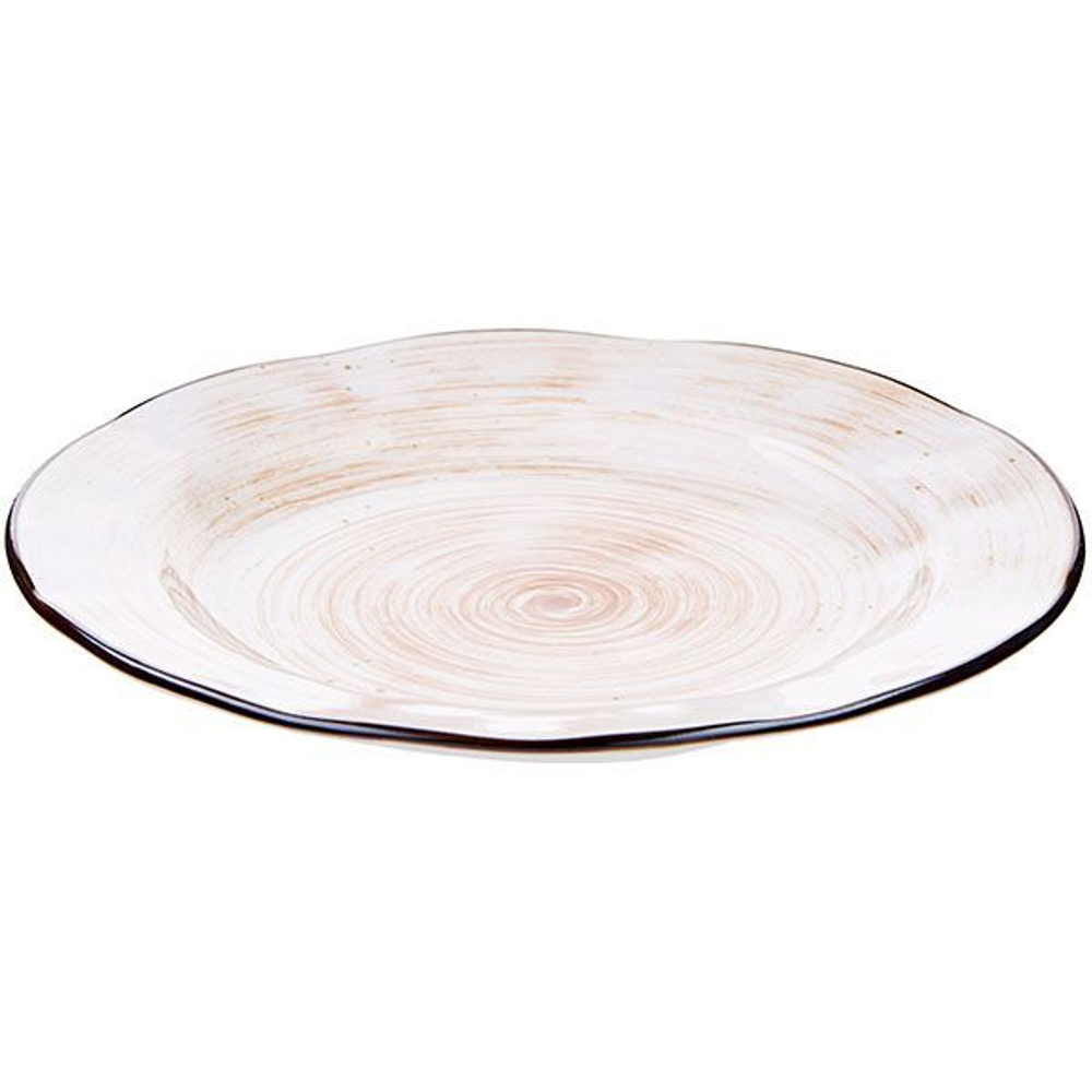 Тарелка «Пастораль» мелкая;фарфор;D=228,H=20мм;оранжев. (Цвет: оранжевый)