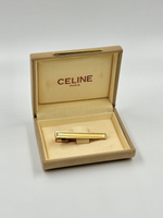 Зажим для галстука с жёлтой вставкой Celine
