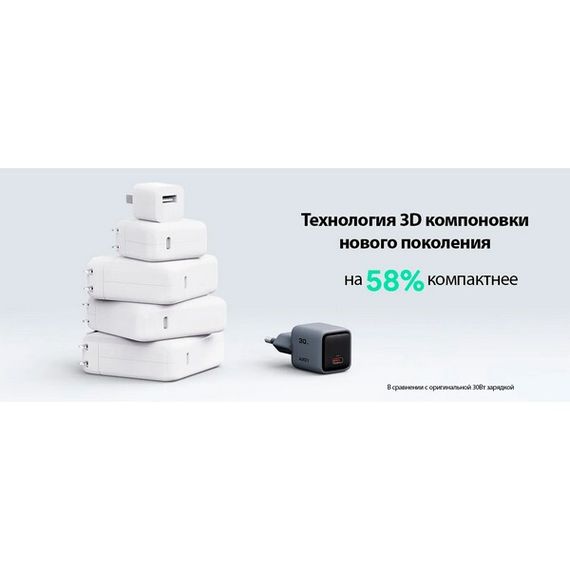 Cетевое зарядное устройство Aukey Comet Mini 30W (PA-C1) White