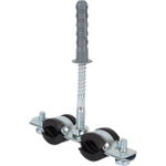 Хомут для труб двухвинтовой сдвоенный STOUT - 3/8" (15-19 мм, с шпилькой и дюбелем)