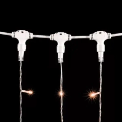 Светодиодный занавес 2*3 м., 600 экстра теплых белых LED ламп, прозрачный провод ПВХ, LTC (PCL602-10-2EWW)