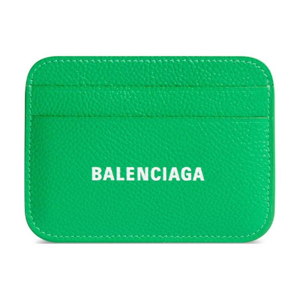 Balenciaga Grain Calfskin Card Holder Women"s Green