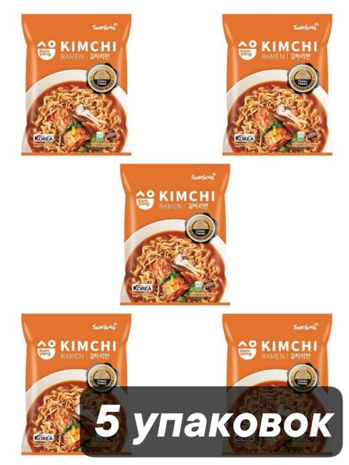 Лапша быстрого приготовления Samyang Kimchi Ramen 80 г x 5 шт