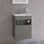 Тумба с раковиной KEUCO STAGELINE 32822290001 46 петли слева, инокс матовый