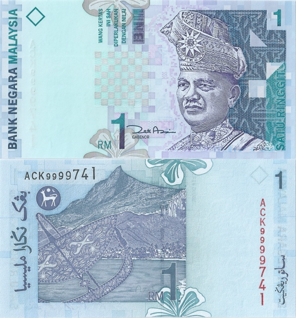 Малайзия 1 ринггит 1998 Король Туанку Абдул Рахман UNC