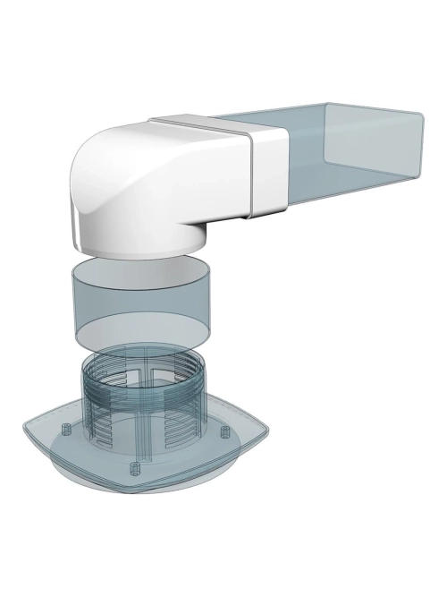 Соединитель 60*204/D125 90 град плоский/круглый 620СК12,5КП ERA