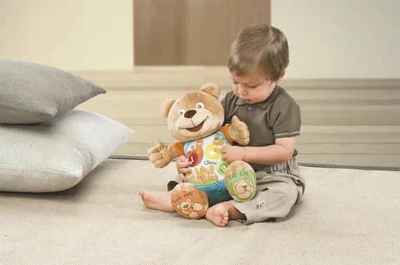 Игрушка мягкая развивающая двуязычная Chicco Говорящий мишка Teddy