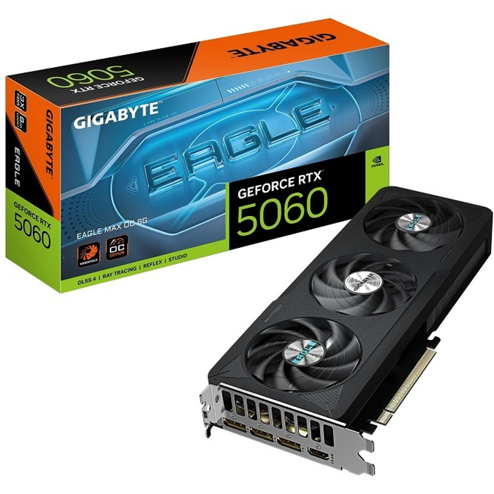 Видеокарта GIGABYTE GeForce RTX 5060 EAGLE MAX OC 8GB (GV-N5060EAGLEMAX OC-8GD)