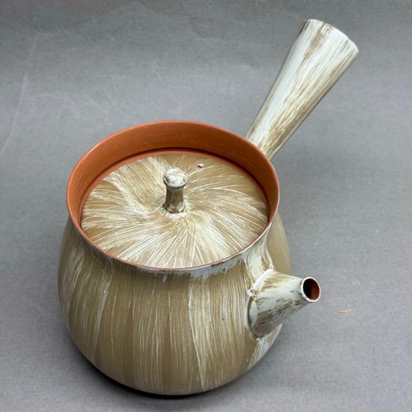 Чайник с боковой ручкой, глина, 600мл