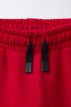 ZARA СПОРТИВНЫЕ БРЮКИ-ДЖОГГЕРЫ, КРАСНЫЙ