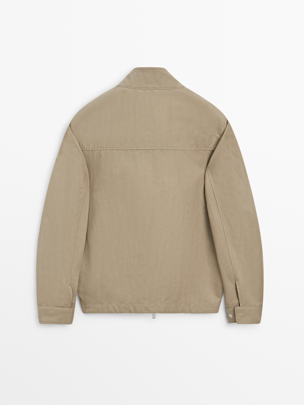 Massimo Dutti Короткая куртка с карманами, светло-бежевый