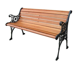 Чугунная уличная парковая скамейка Классик(Classic) трехместная, эконом