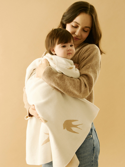 Плед вязаный Simple (ласточки)