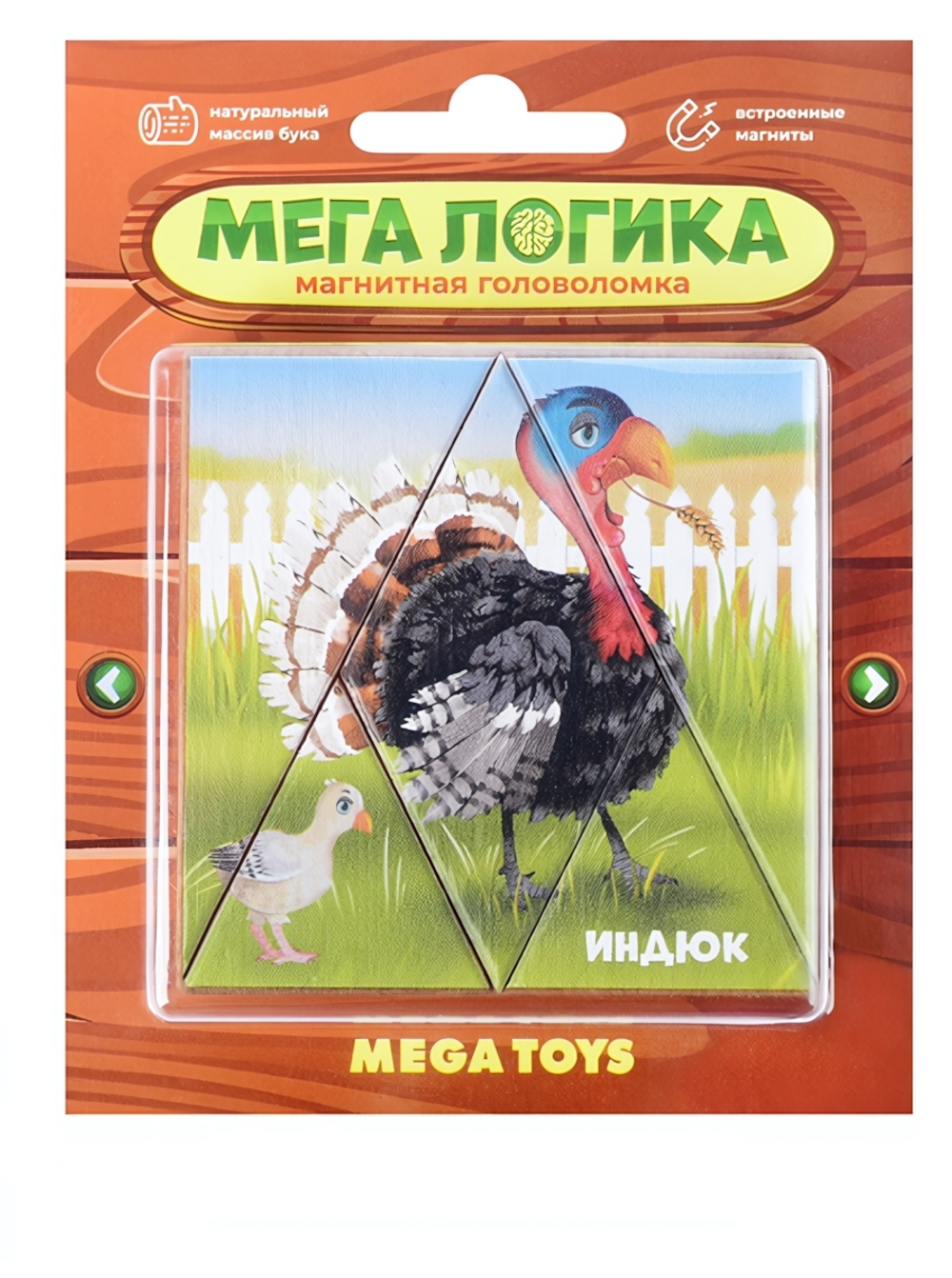 Магнитная головоломка по системе раннего развития Никитина "Индюк" (Лидер)