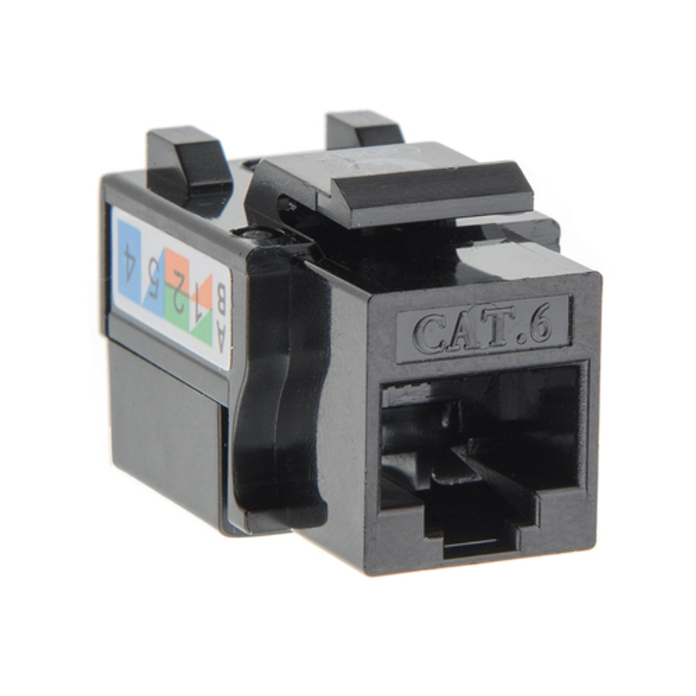 Модуль Keystone компьютерный (RJ45, 6 кат.), чёрный LIREGUS Telecom KL-01.J